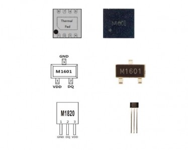 数字温度传感芯片M601B M1601B M1820B ±0.5°C精度、16bitADC、超低功耗、1-wire接口