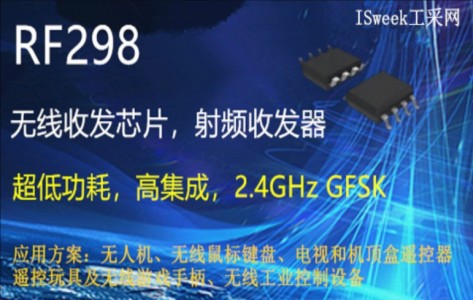 用于实现无线数据传输和通信连接的2.4GHz无线芯片-RF298