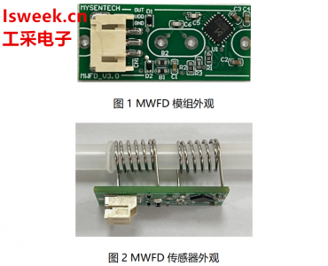 通过高频电容检测芯片测量管内液体介电常数变化的水流气泡探测器