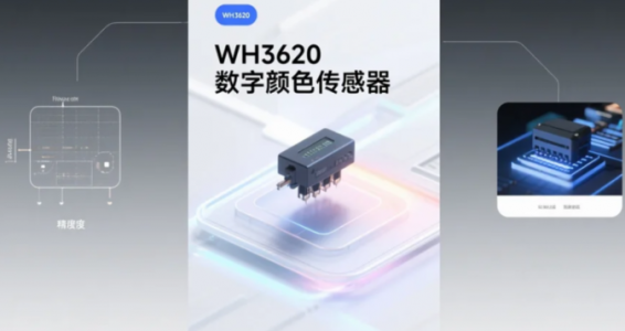 WH3620数字RGBW-IR颜色传感器，环境光传感器