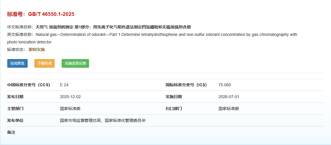 PID传感器在天然气行业加臭剂四氢噻吩监测中的应用