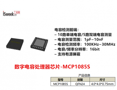 一款十通道多模式宽频数字电容处理器芯片-MCP1085S