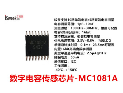 一款车规级高集成度、多通道、宽频的数字电容传感芯片-MC1081A