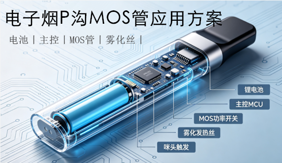 低压P沟道MOS管在电子雾化设备中的选型与应用