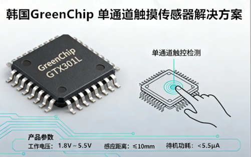 GTX301L-1通道/单键电容触摸传感器-抗干扰强