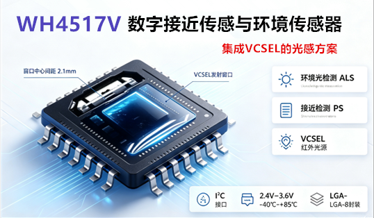 WH4517V数字接近与环境光传感器｜集成VCSEL的光感方案